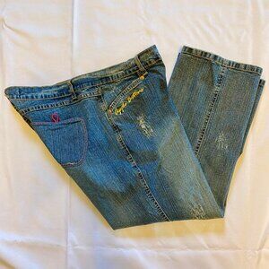 Apple Bottoms Blue Jeans with Pink Accent
